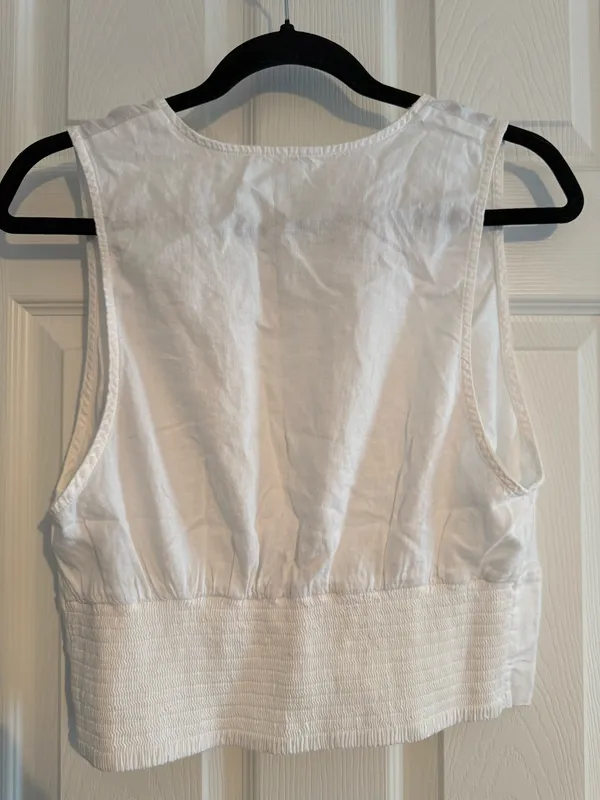 White Linen Aerie Top - Image 2
