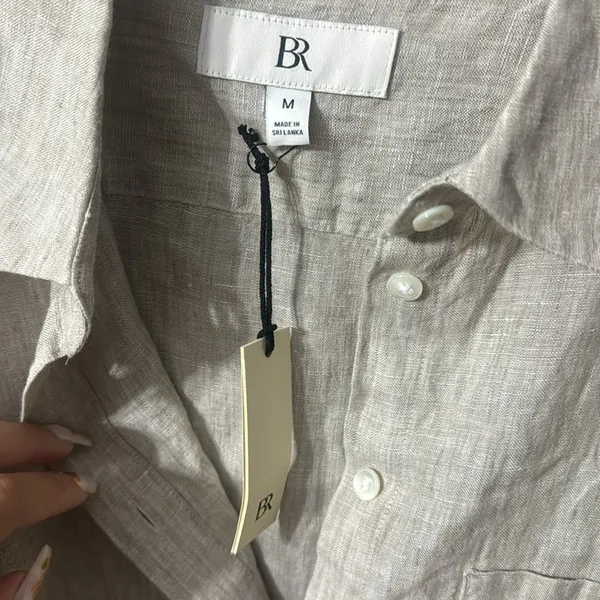 Banana Republic - Oversized Linen Shirt - M - Natural - Image 6