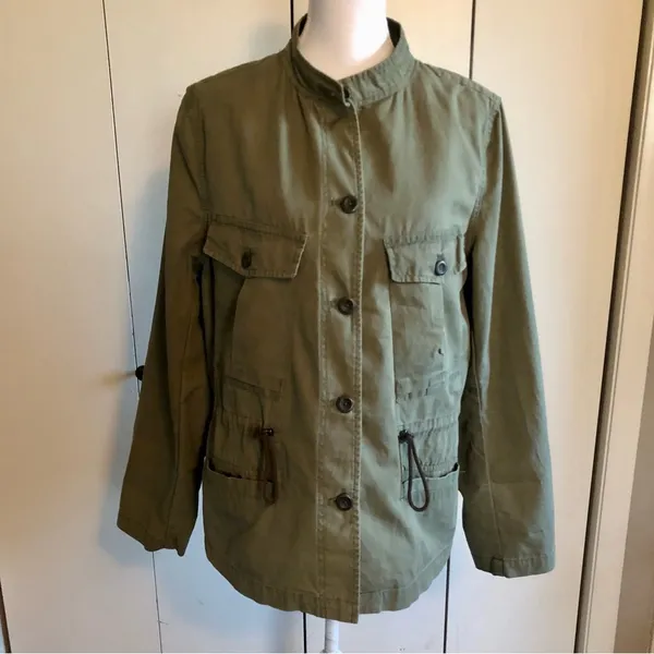 Gap Utility Jacket Womens XL Used Army Green - Image 3