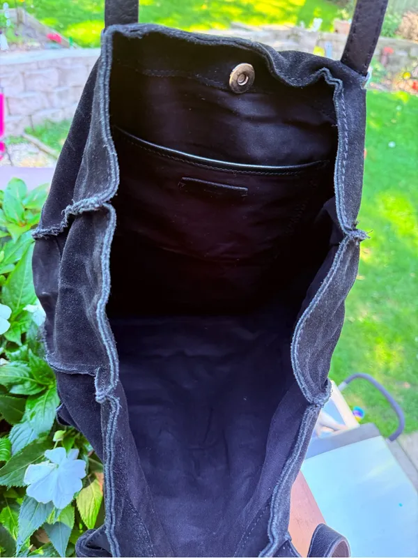 MNG Mango Black Tote Handbag Tassel Lined Inner Pockets purse pocketbook - Image 8