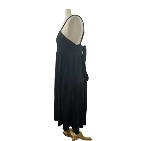 J.Crew Knit Tiered Dress Tie Back Black NWT XL - Image 2