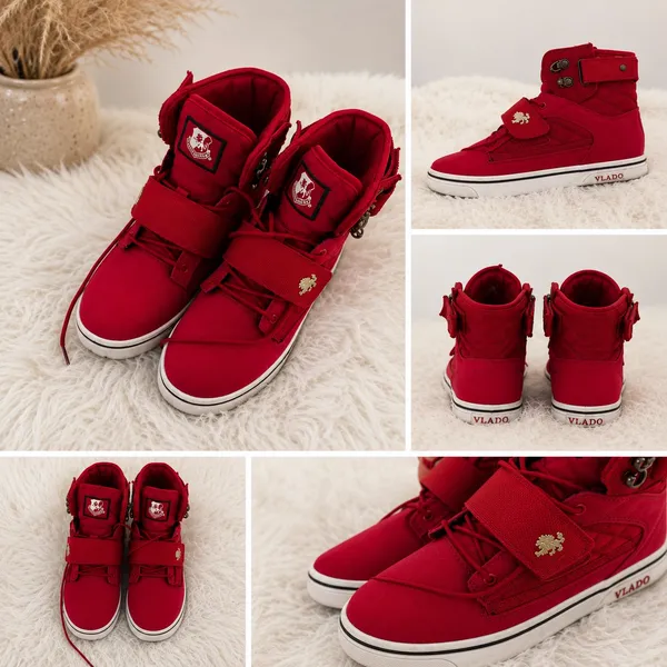 Vlado Red Sneakers Size 10.5 - Image 2