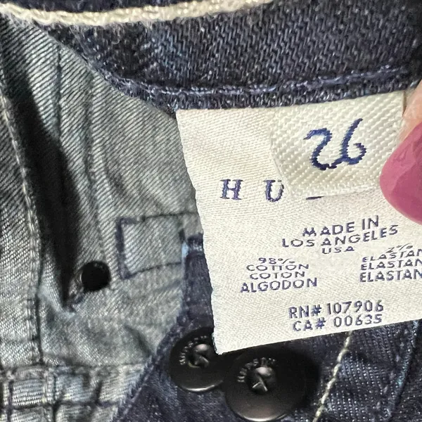 Hudson Y2K Signature Bootcut Jeans 26 Blue Denim Low Rise Flap Pockets Western‎ - Image 15