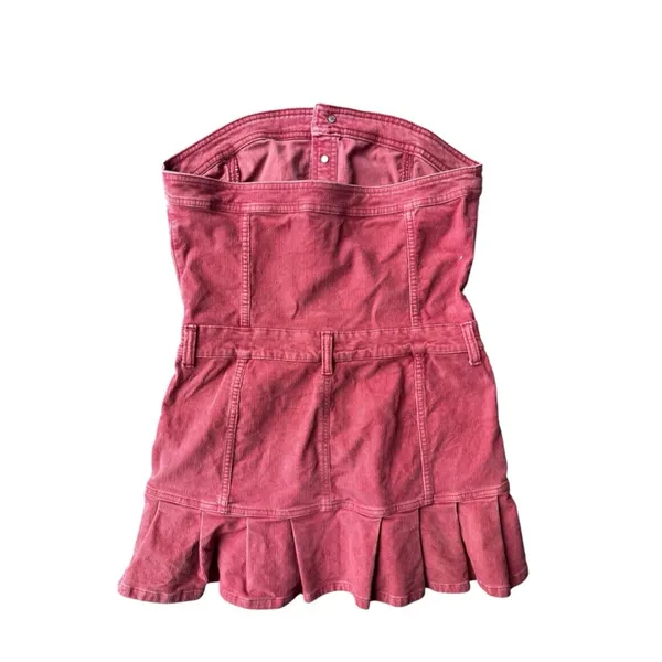 American Eagle AE Women's Strapless Cord Mini Dress size 10 - Image 5