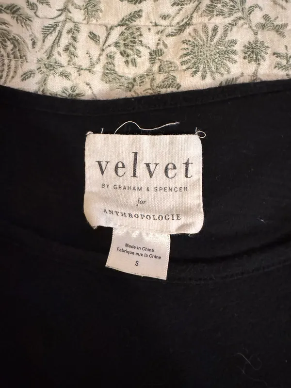 Velvet by Graham & Spencer Black Tiered Tee - Image 2