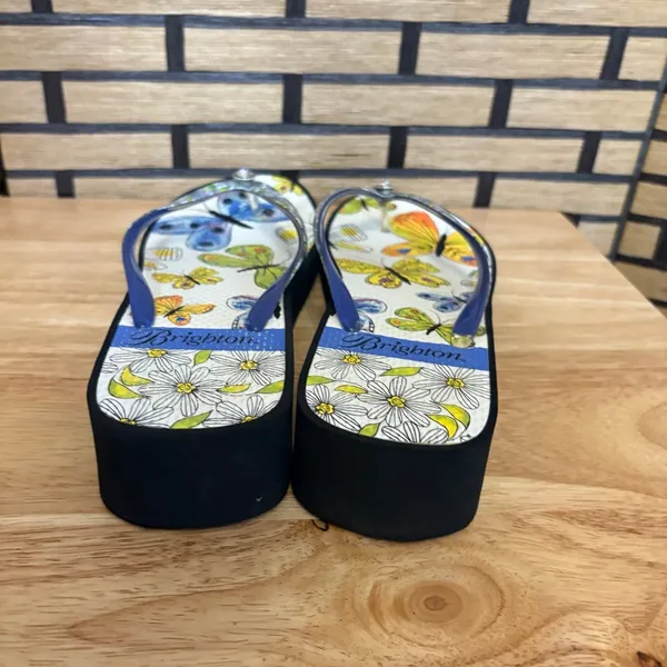 Brighton Breeze Wedge Butterfly‎ Flip Flop Size 9 - Image 6