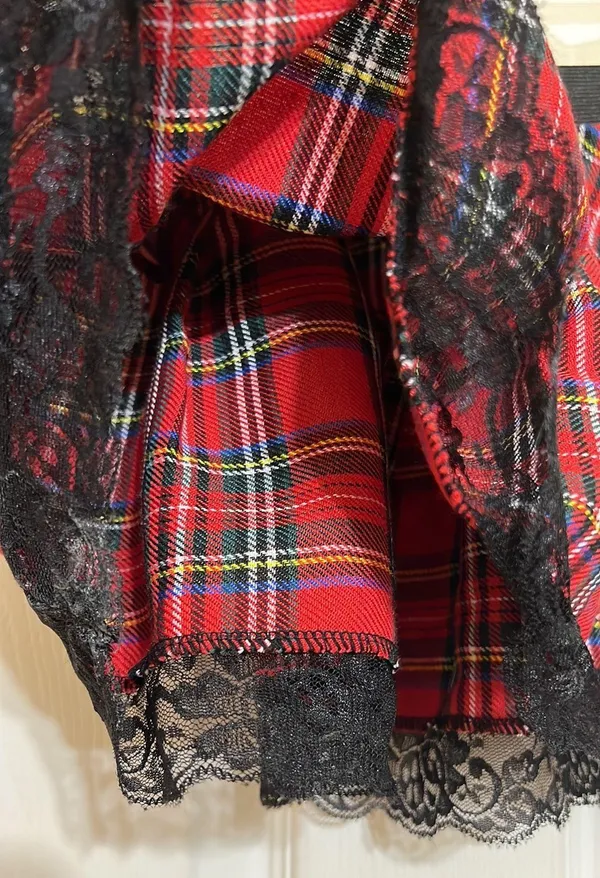 Avidlove Plaid High Waist Pleated Mini Skirt - Image 7