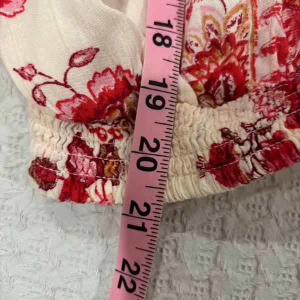 Sky and Sand pink‎ and cream blouse size Medium - Image 6