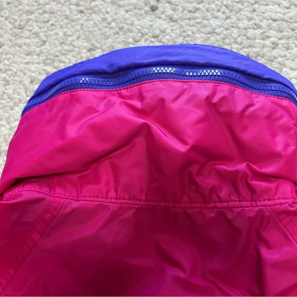 Vintage Columbia Windbreaker Jacket Green Pink Zip Up Hood Women Size XL - Image 9