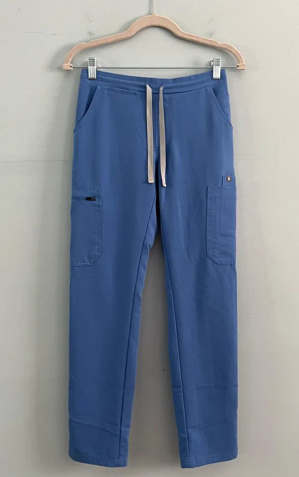 FIGS Yola FIONx Ciel Blue Skinny Scrub Pants - Image 4