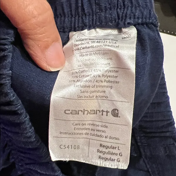 Carhartt Scrub Pants Women Sz L Cargo Blue drawstring, medical office - Image 14