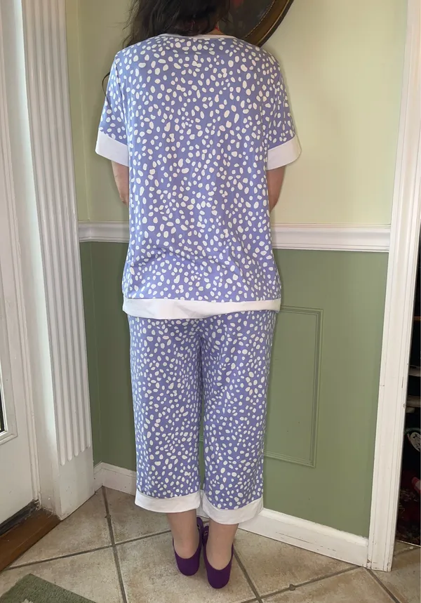PrinStory purple and white polka dot pajama set - Image 2