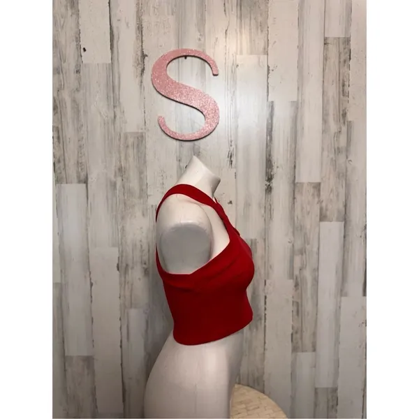 Red tank top blouse size small - Image 3