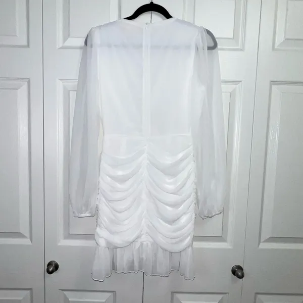 Showpo White Long Sleeve‎ Dress - Image 6