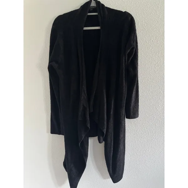 Barefoot Dreams Chic Lite Cardigan‎ Womens L/XL Black Cozy Preppy Comfort Luxury - Image 4