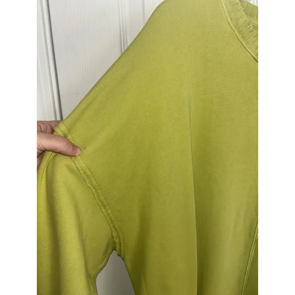 Aerie Chartreuse Staying Kind Feeling Cool Oversized Crewneck Sweatshirt Large - Image 8