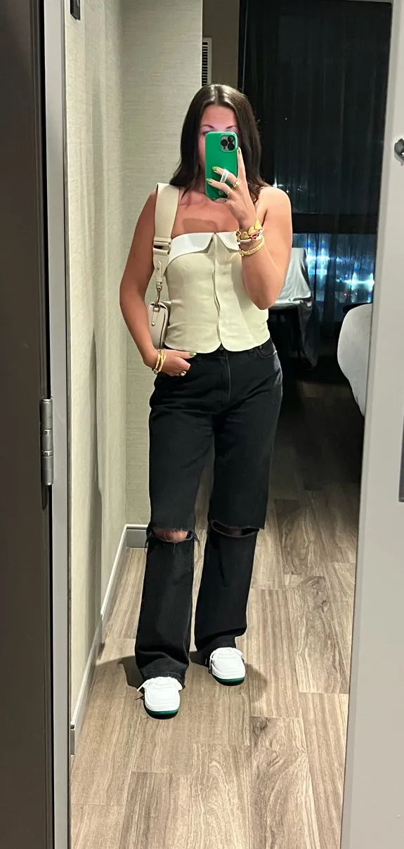 Pants Store Strapless Button Up Top - Image 5