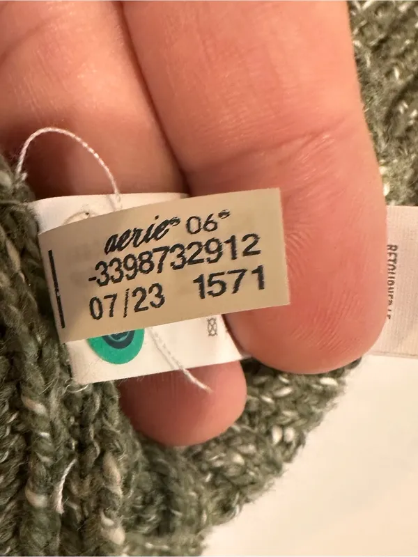 Offline by Aerie Chunky Knit 3/4 Zip Sweater Thumbhole Oversized Sweater Large - Image 12