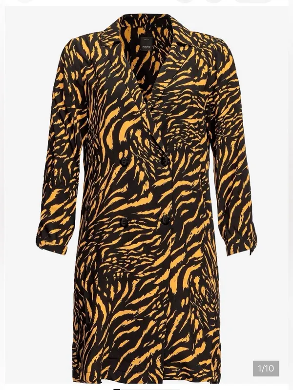 PINKO Viscose Made in Italy $365 ZEBRA BLAZER NOKOTA ITALIAN Dress 40 US SZ 4 - Image 4