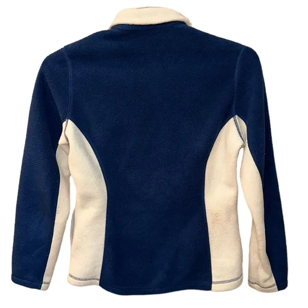 Women's Avalanche Fleece Full Zip Jacket‎ Cream/Blue Size Medium - Image 3