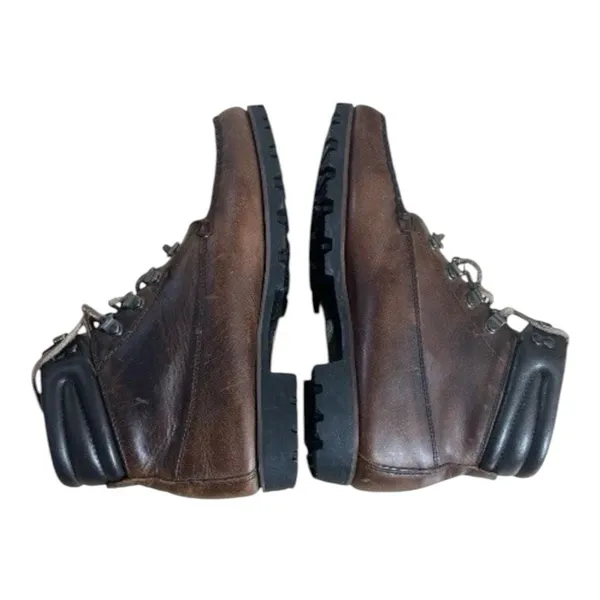 HHB Brown Boots Women Size 8.5M Moc Toe High Ankle Leather Hand Crafted Shoes - Image 6