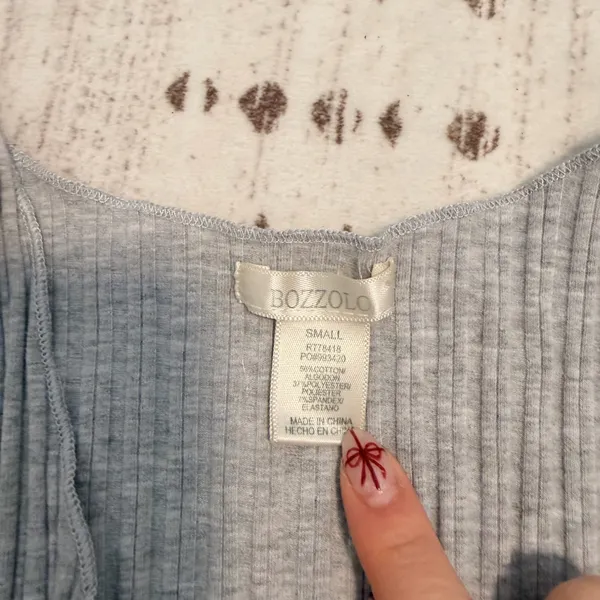 Bozzolo Grey V Cropped Tank - Image 3