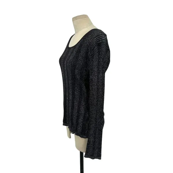 Harley Davidson Metallic Silver Black Ribbed‎ Knit Pullover Sweater Size XL - Image 5