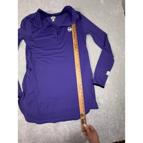 Veil Spark 1/4 Zip Purple Pullover 100 Polyester Long Sleeve Activewear womans M - Image 5