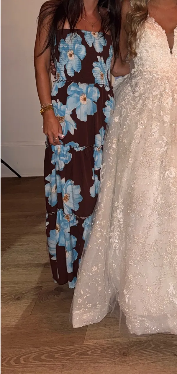 Floral Maxi dress Blue Size XS - Image 2