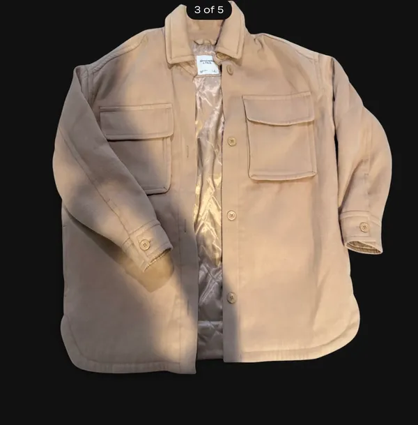 Abercrombie and Fitch oversized tan jacket - Image 3