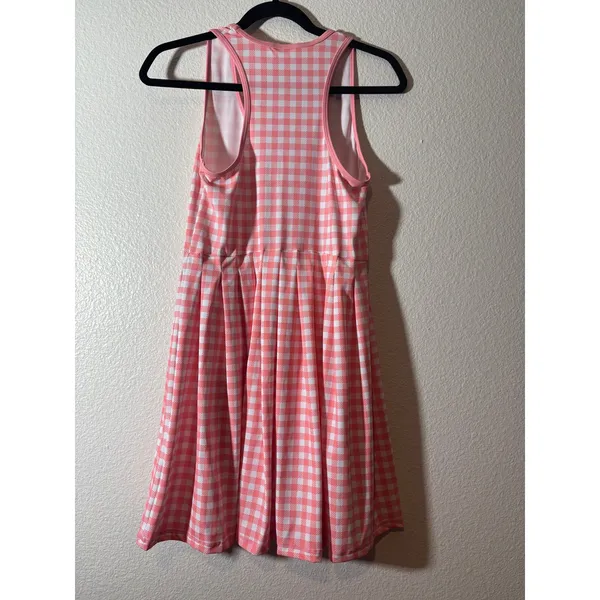 Ruffle Butts Size S UPF50+ Active Dress & Bike Shorts Bubblegum Pink Gingham - Image 3