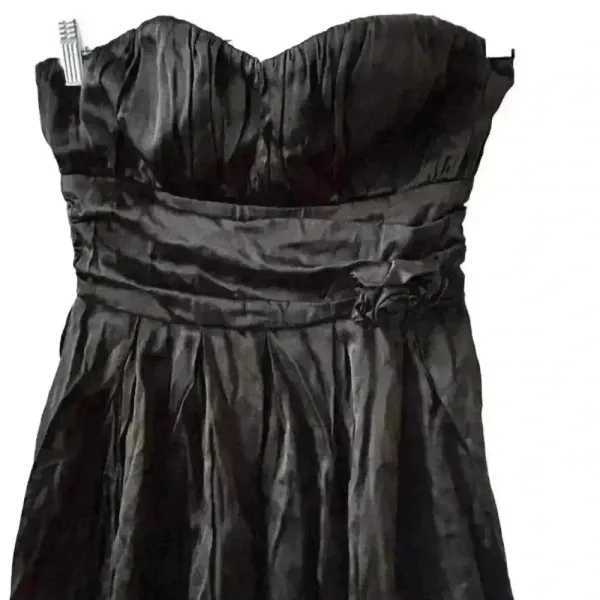 White House Black Market Women's Strapless Black Cocktail Dress‎ S - Image 4
