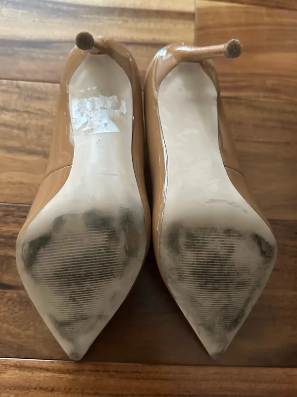 Steve Madden Vala Camel Patent Pointed-Toe Pumps - Image 10