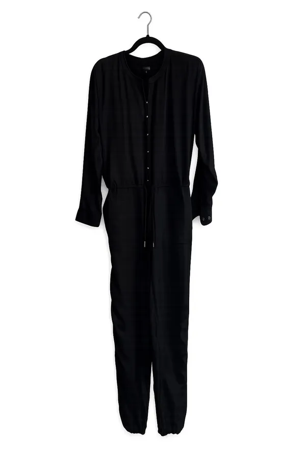 ATM Anthony Thomas Melillo Black Lyocell Blend Utility Jogger Jumpsuit Size S - Image 3