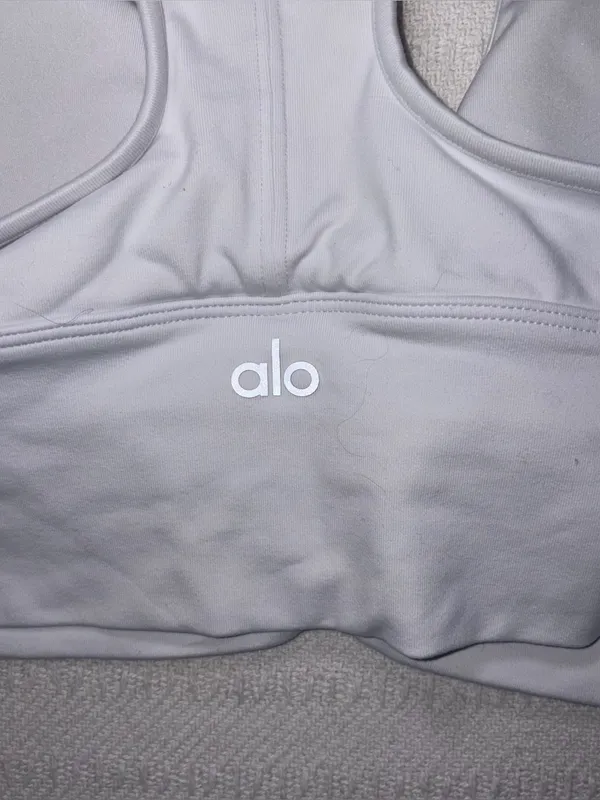 Alo Yoga Womens Wild Thing Sports Bra Top Size S White Athleisure Workout Gym - Image 4