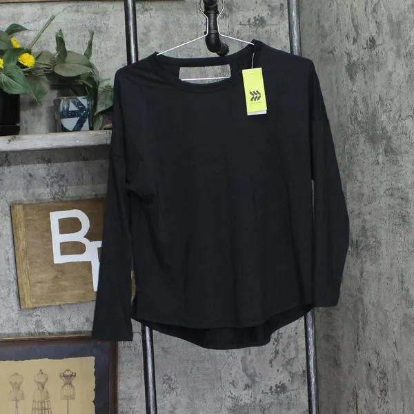 NWT All In Motion Womens Leggings-Friendly Long Sleeve Top 90612561 Black XS - Image 6
