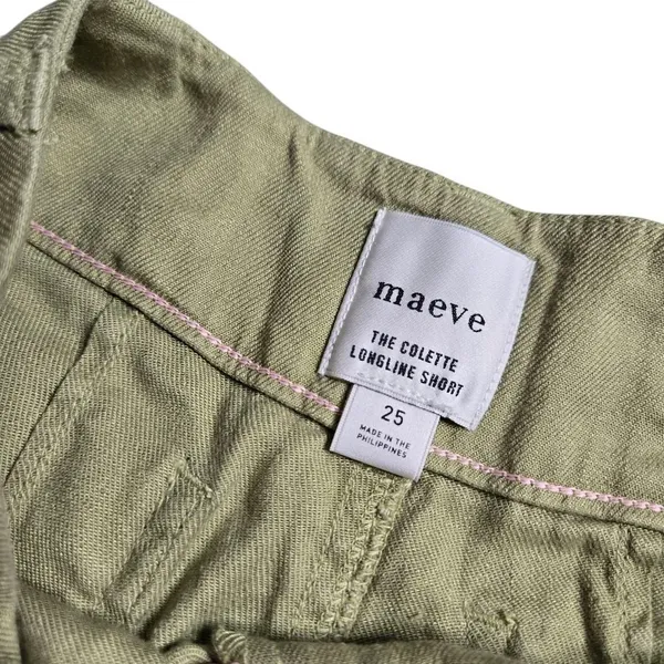 Anthropologie Maeve The‎ Colette Longline Linen Blend Shorts Size: 25 - Image 4