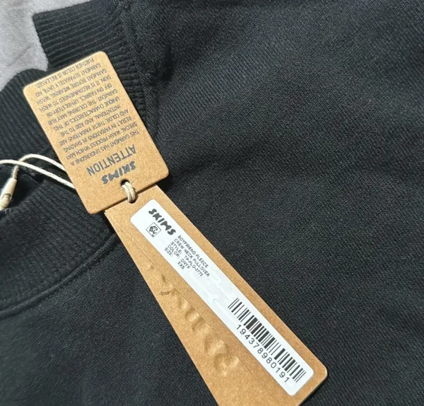 Boyfriend Fleece Crew Neck Pullover 'Onyx' - Image 4