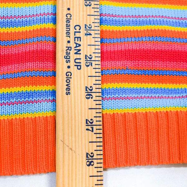 Lauren Ralph Lauren Sweater Vest Womens 3X Orange Striped Cotton Knit Multicolor - Image 8