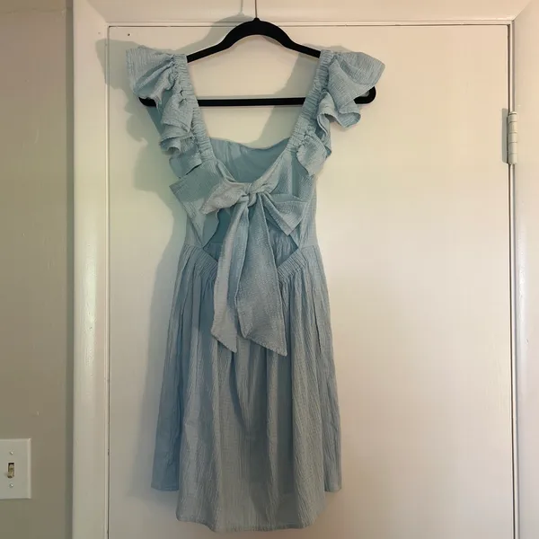 Blue mini ruffle dress Size XS - Image 2