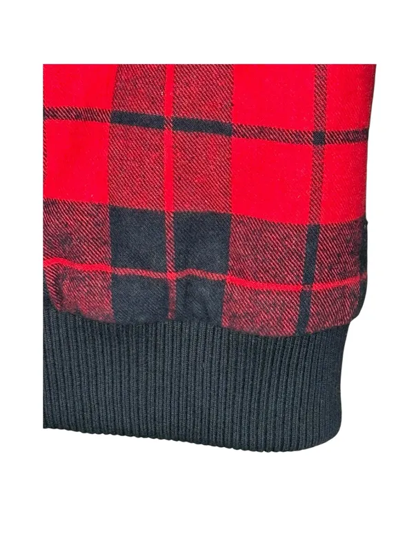 Y2K: UNIF 𖤐 Plaid Reversible Baddie Bomber Jacket 𖤐 Red Buffalo Plaid Black 𖤐 S - Image 8