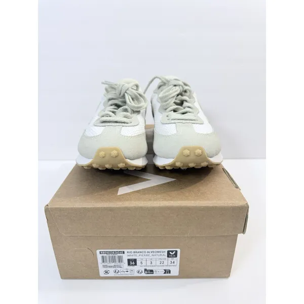 VEJA Rio Branco leather trimmed suede and mesh sneakers Size EU36 US35 - Image 2