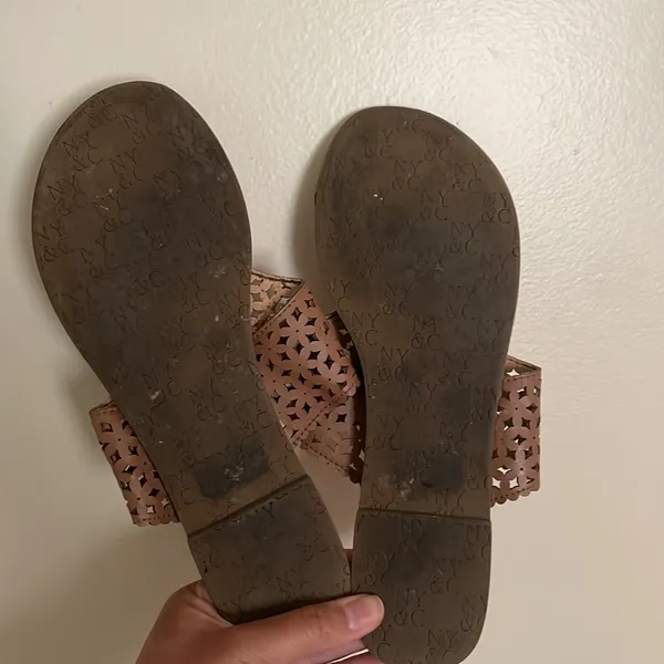 New York & Company Brown Slip On Sandals Size 8.5 - Image 4