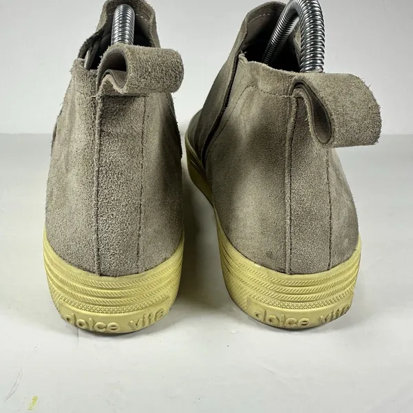 Dolce Vita Tasha Grey Suede Slip On Wedge Sneaker Ankle Boots Women’s 8 M - Image 4