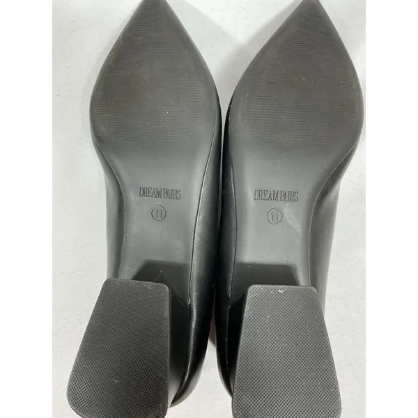 Dream Paris Womans New Slip On Pumps Black Us 11 Eu 43 Block Heel Pointed Toe - Image 7