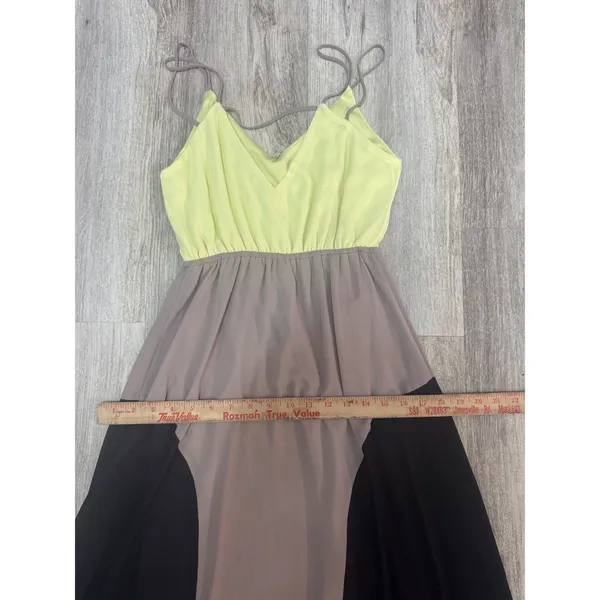 Lulus Exclusive By Your Side Yellow Color Block Maxi Dress Size XS - Image 8