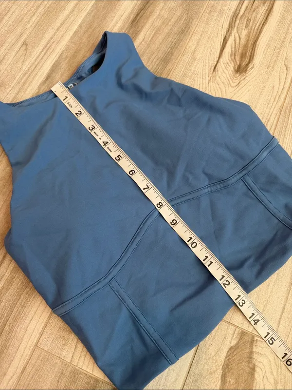 YPB Abercrombie High Neck Workout Tank Blue Small - Image 6
