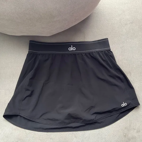 Alo Yoga Match Point Tennis Skirt Black S - Image 2