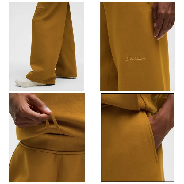 Lululemon Big Cozy Oversized Wide-Leg Pant Regular Melt Mustard Yellow‎ L - Image 3