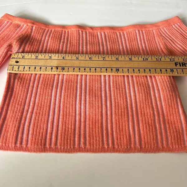 Aerie Reversible Sweater Cropped Top Picante Orange & Pink Soft Size Medium - Image 6